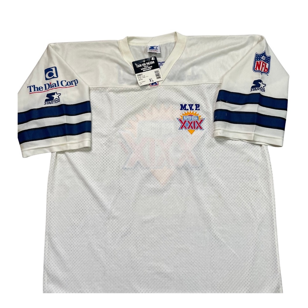 Vintage STARTER Dallas Cowboys Super Bowl 30 MVP Jersey J Bruneau
